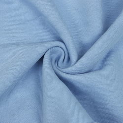 Ткань Футер 3-х нитка, Петля, цвет Светло-Голубой (на отрез)  в Волоколамске