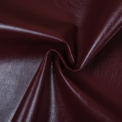 Ткань Дерматин (Кожзам) для мебели, цвет Бордовый (на отрез)  в Волоколамске