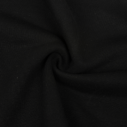 Ткань Футер 3-х нитка, Петля, цвет Черный (на отрез)  в Волоколамске