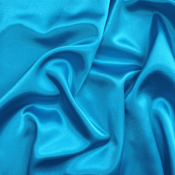 *Ткань Атлас-сатин, цвет Голубой (на отрез)  в Волоколамске