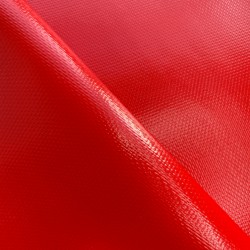 Ткань ПВХ 600 гр/м2 плотная, Красный (Ширина 150см), на отрез  в Волоколамске