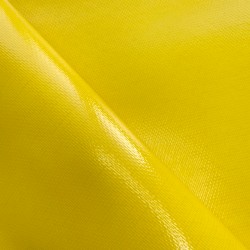 Ткань ПВХ 600 гр/м2 плотная, Жёлтый (Ширина 150см), на отрез  в Волоколамске