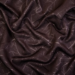Ткань Блэкаут для штор &quot;Ледовое тиснение цвет Темно-Коричневый&quot; (на отрез)  в Волоколамске
