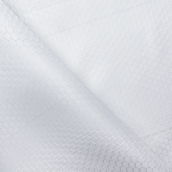 Ткань Оксфорд 300D PU Рип-Стоп СОТЫ, цвет Белый (на отрез)  в Волоколамске