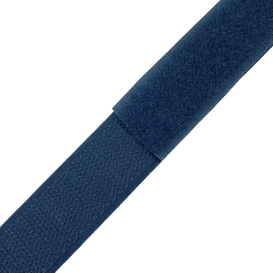 Контактная лента 25мм цвет Синий (велькро-липучка, на отрез)  в Волоколамске