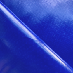 Ткань ПВХ 450 гр/м2, Синий (Ширина 160см), на отрез  в Волоколамске