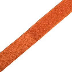 Контактная лента 25мм цвет Оранжевый (велькро-липучка, на отрез)  в Волоколамске