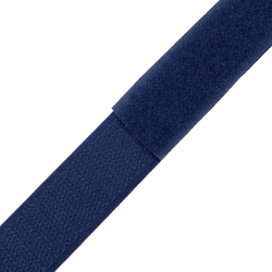 Контактная лента 25мм цвет Тёмно-Синий (Велькро-липучка), на отрез  в Волоколамске